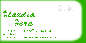 klaudia hera business card